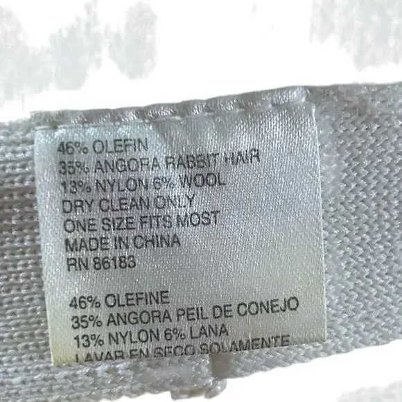 Angora rabbit, wool bucket hat- fuzzy cream- OS- vintage some wear-Y2K retro - Picture 2 of 6